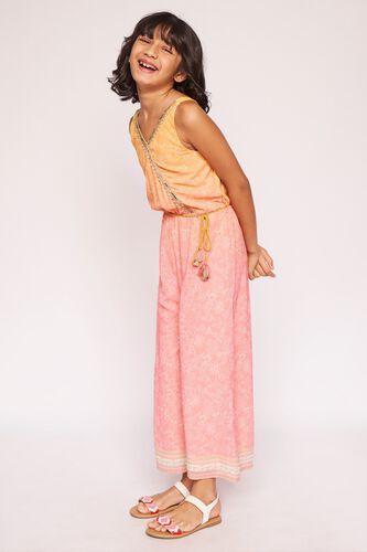 1 - Yellow Embroidered Floral Jump Suit, image 1