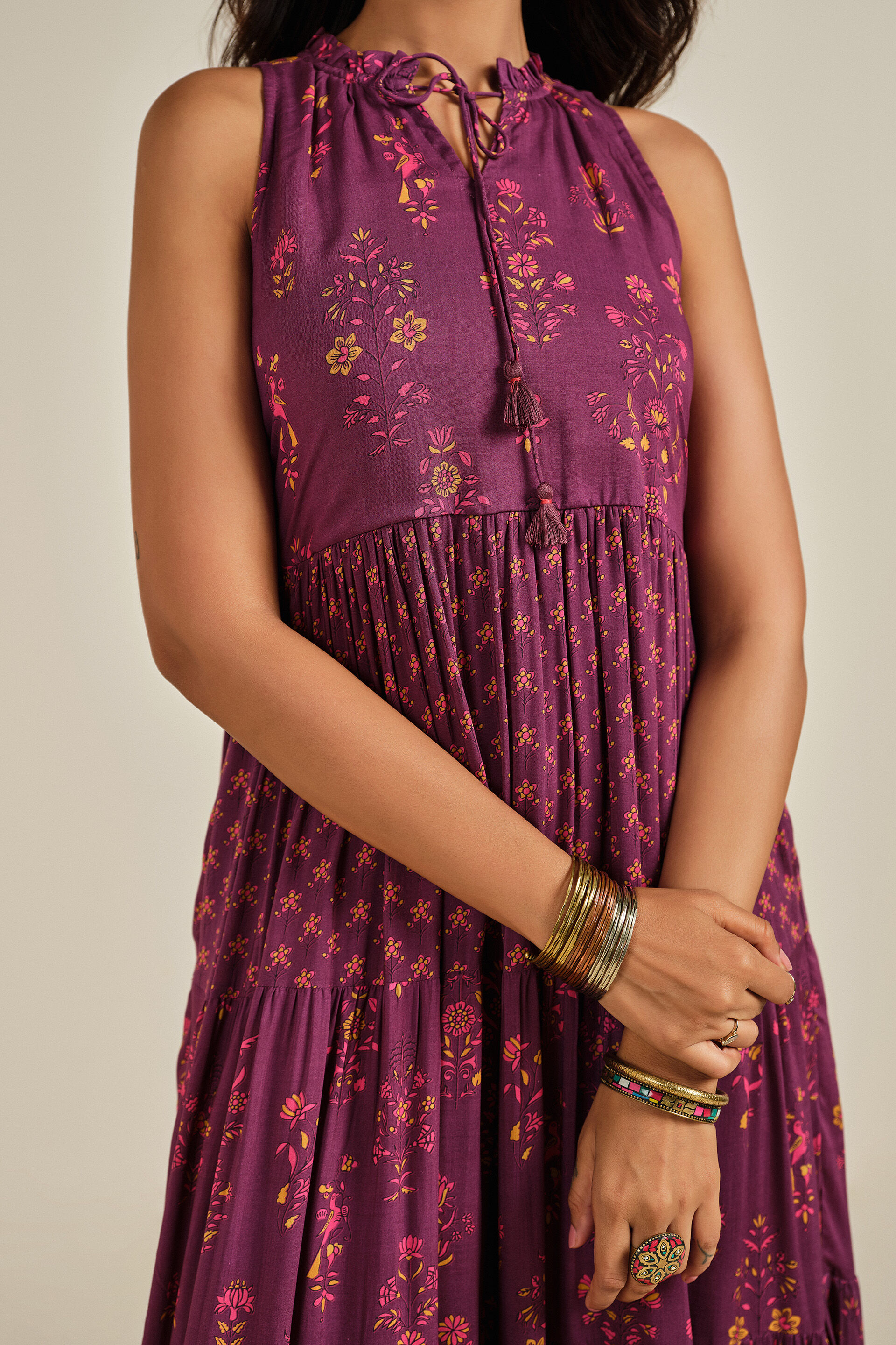 Aashiqana Modal Maxi Gown, Wine, image 9