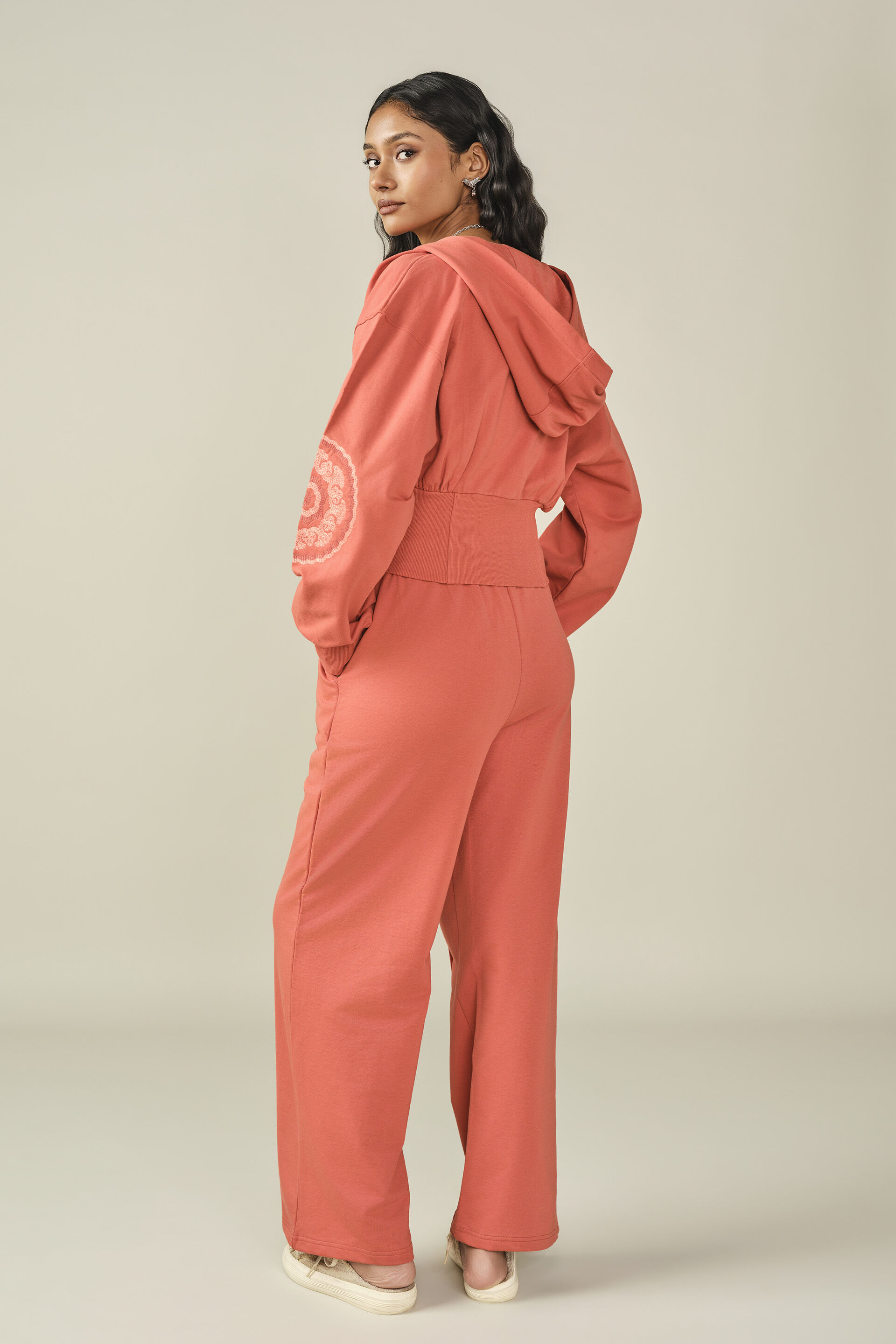 Solid Hoodie in Rust, Rust, image 6
