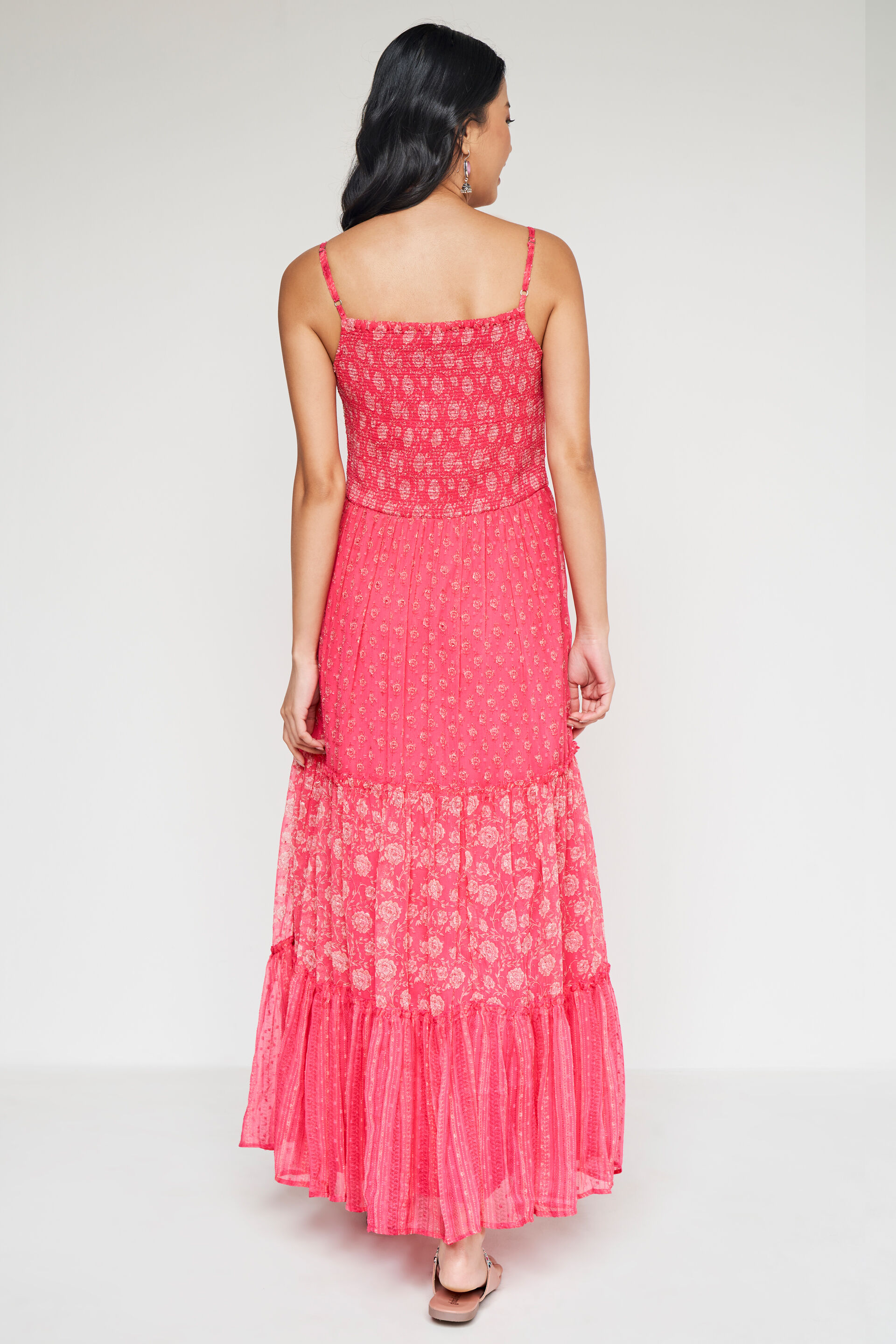 Buy Dark Pink Georgette Embroidered Dress Festive Wear Online at Best Price  | Cbazaar