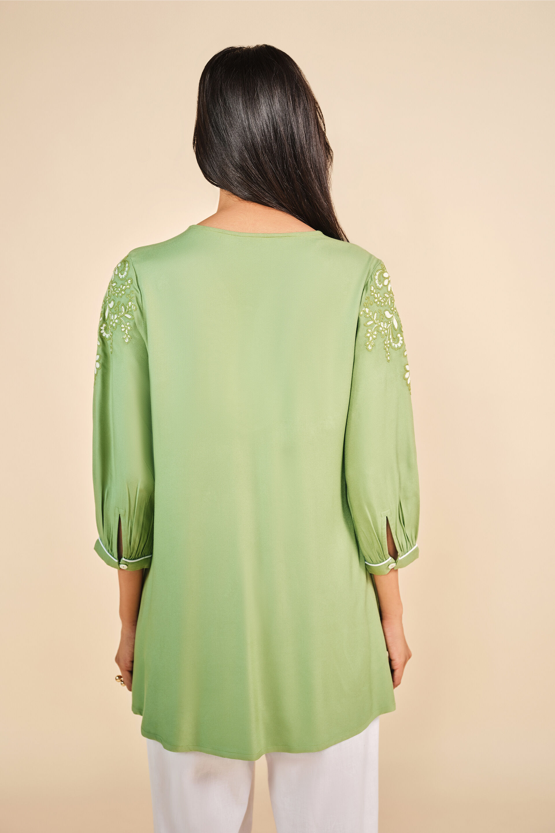 Khumaar Tunic, Sage Green, image 5