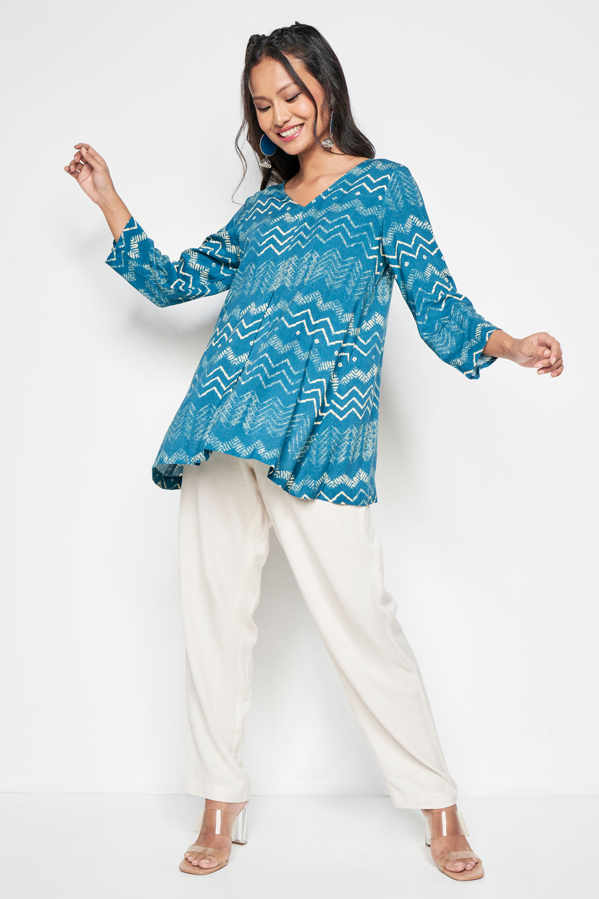 Waves Straight Top, Aqua, image 3