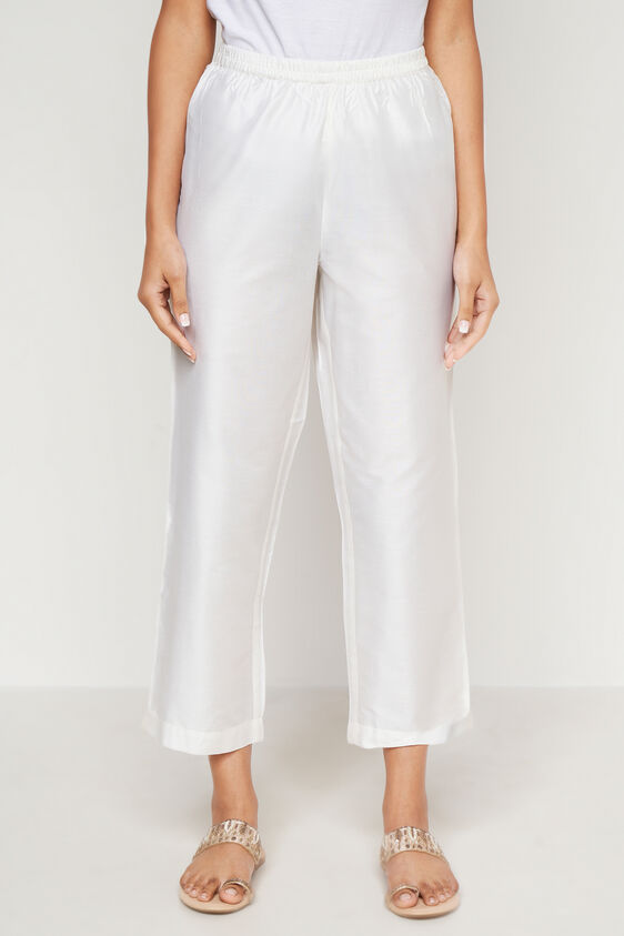 Solid Straight Slip-On Tapered Bottom, White, image 2