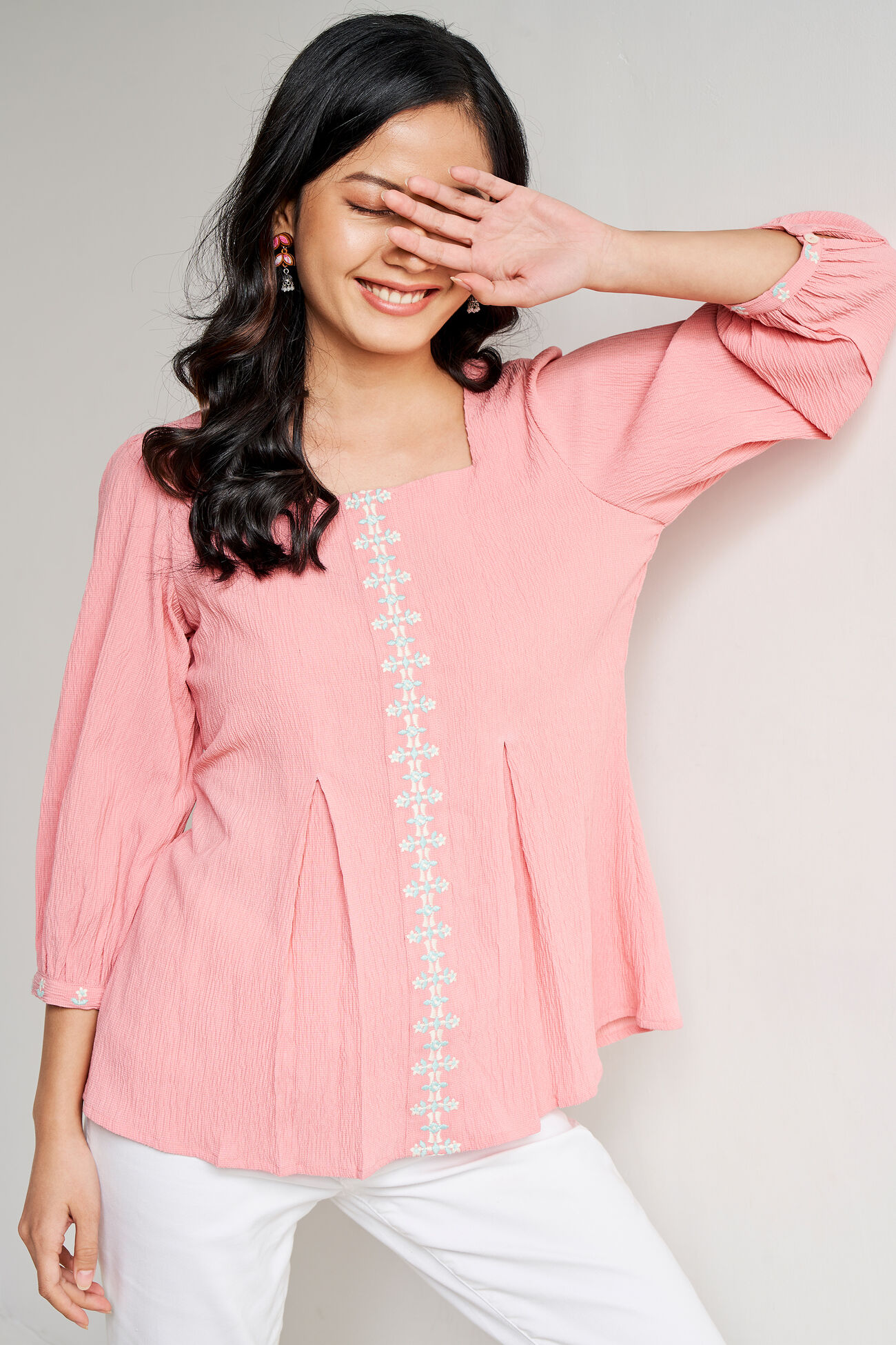 Solid Flared Top, Pink, image 7
