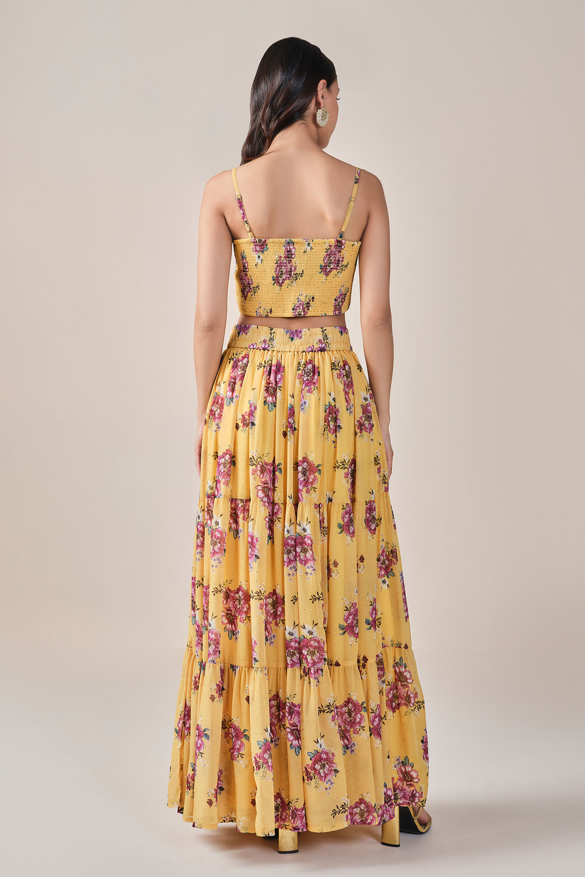 Yellow Floral Print Coord Set, Yellow, image 7