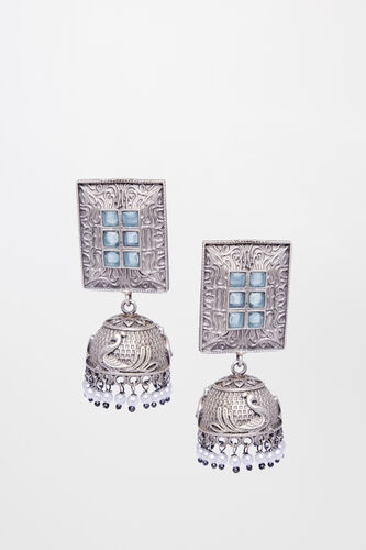 Silver Alloy and Brass Earring, , image 1