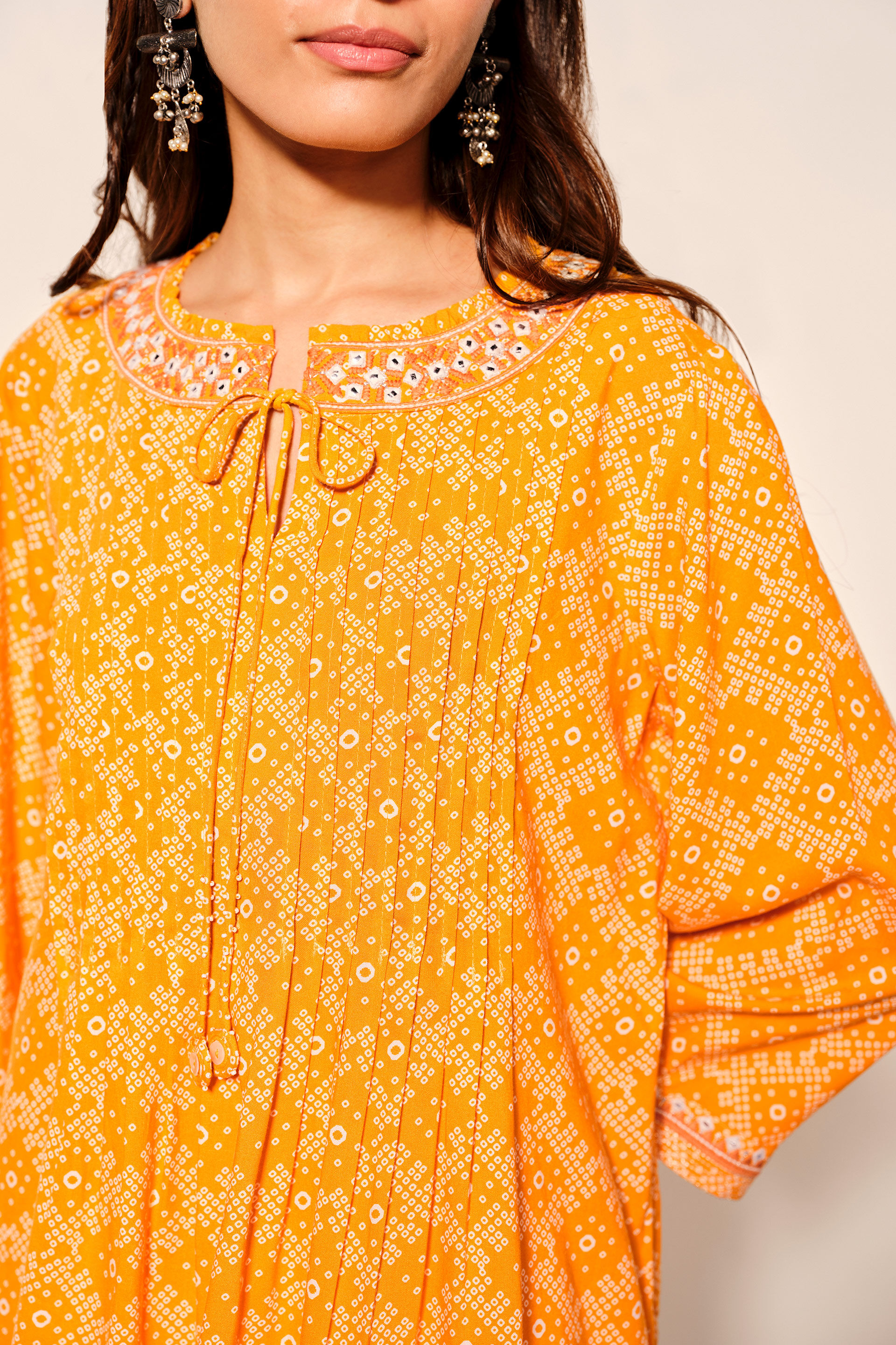 Mustard Peplum-Style Viscose Top, Mustard, image 4