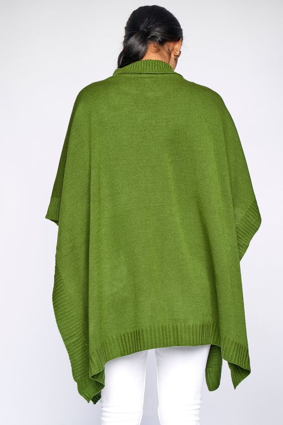 4 - Olive Solid Flared Shrug, image 4