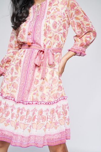 5 - Pink Floral Trapese Dress, image 5