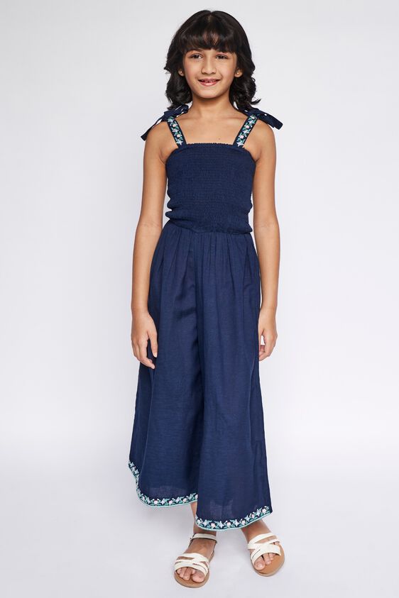 4 - Indigo Embroidered Solid Jump Suit, image 4