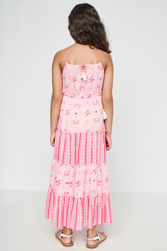 Pink Floral Flounce Gown, Pink, image 4