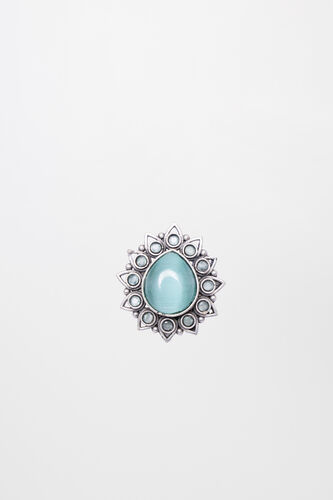 Silver Alloy and Stone Ring, , image 2