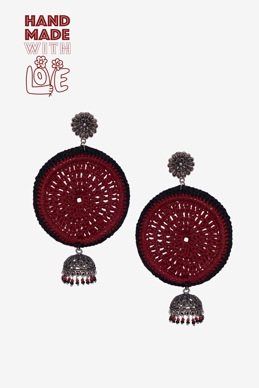 The Fabric Jhumka - Black