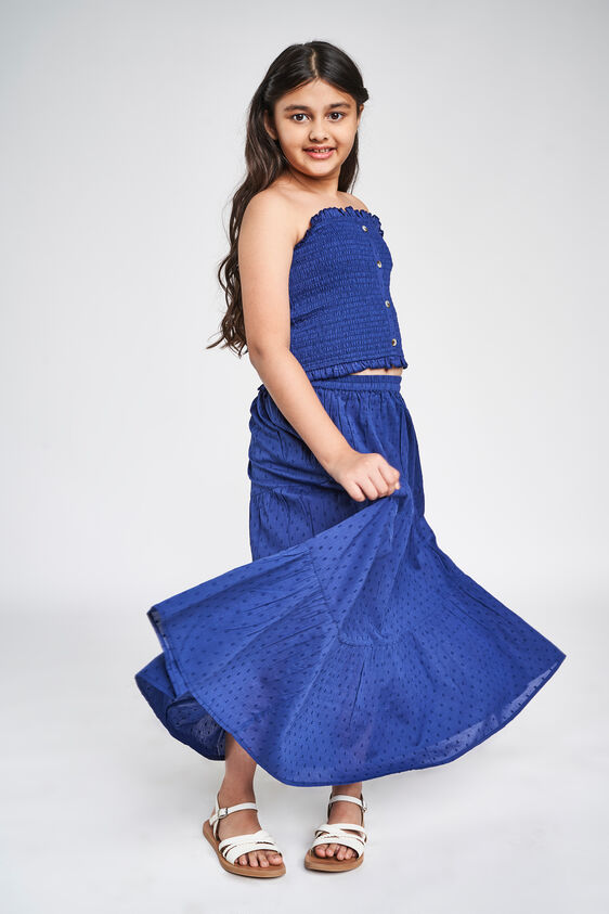 2 - Dark Blue Solid Fit And Flare Suit, image 2
