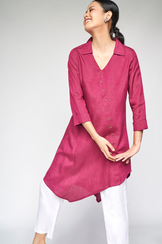 Asymmetric Tunic, Purple, image 2