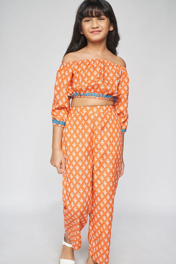 4 - Orange Floral Cropped Suit, image 4