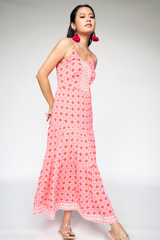 2 - Pink Long Length Fit & Flare Maxi, image 2