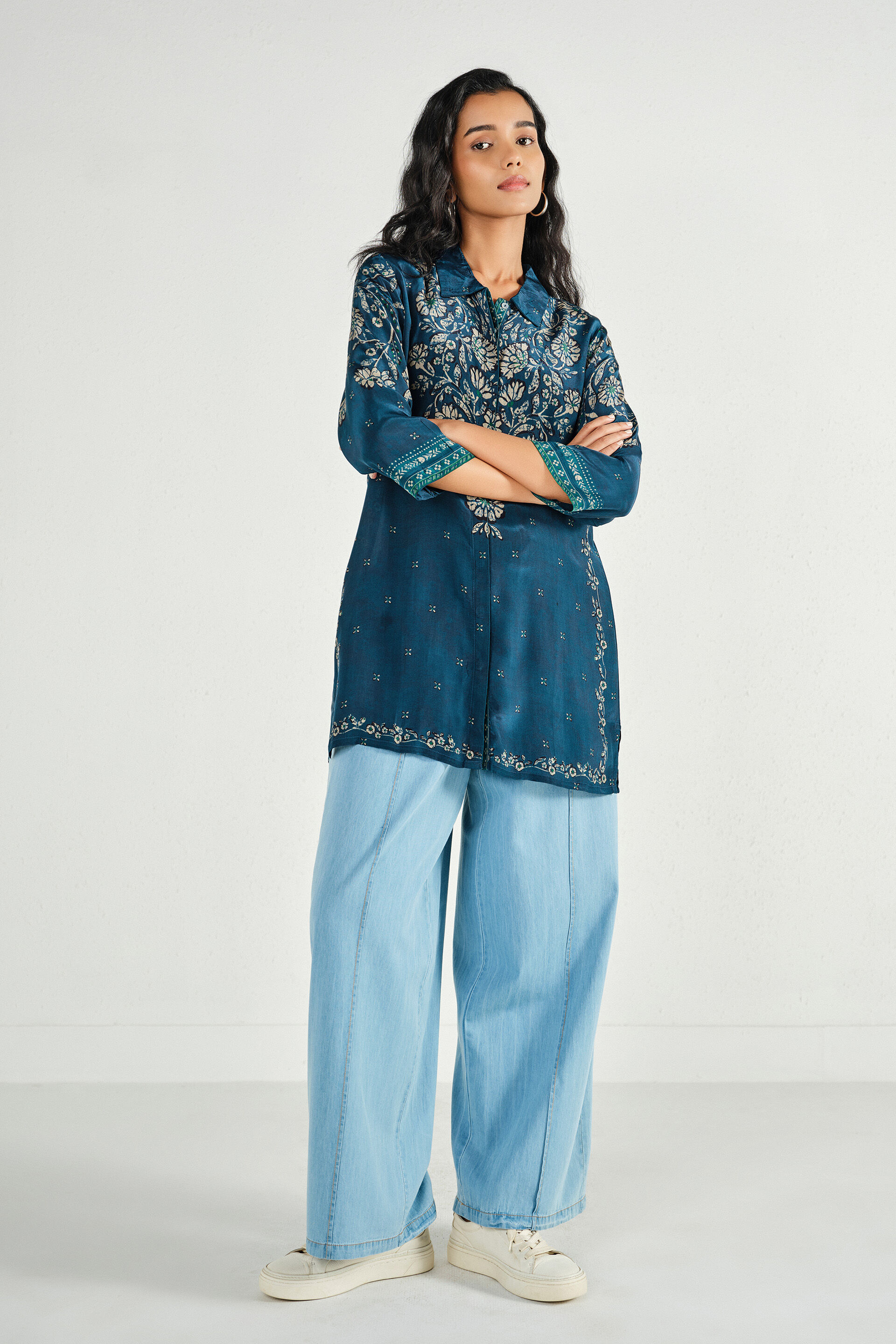 Zoya Shirt-Tunic, Indigo, image 4