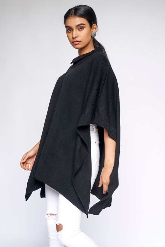 3 - Black Solid Flared Shrug, image 3