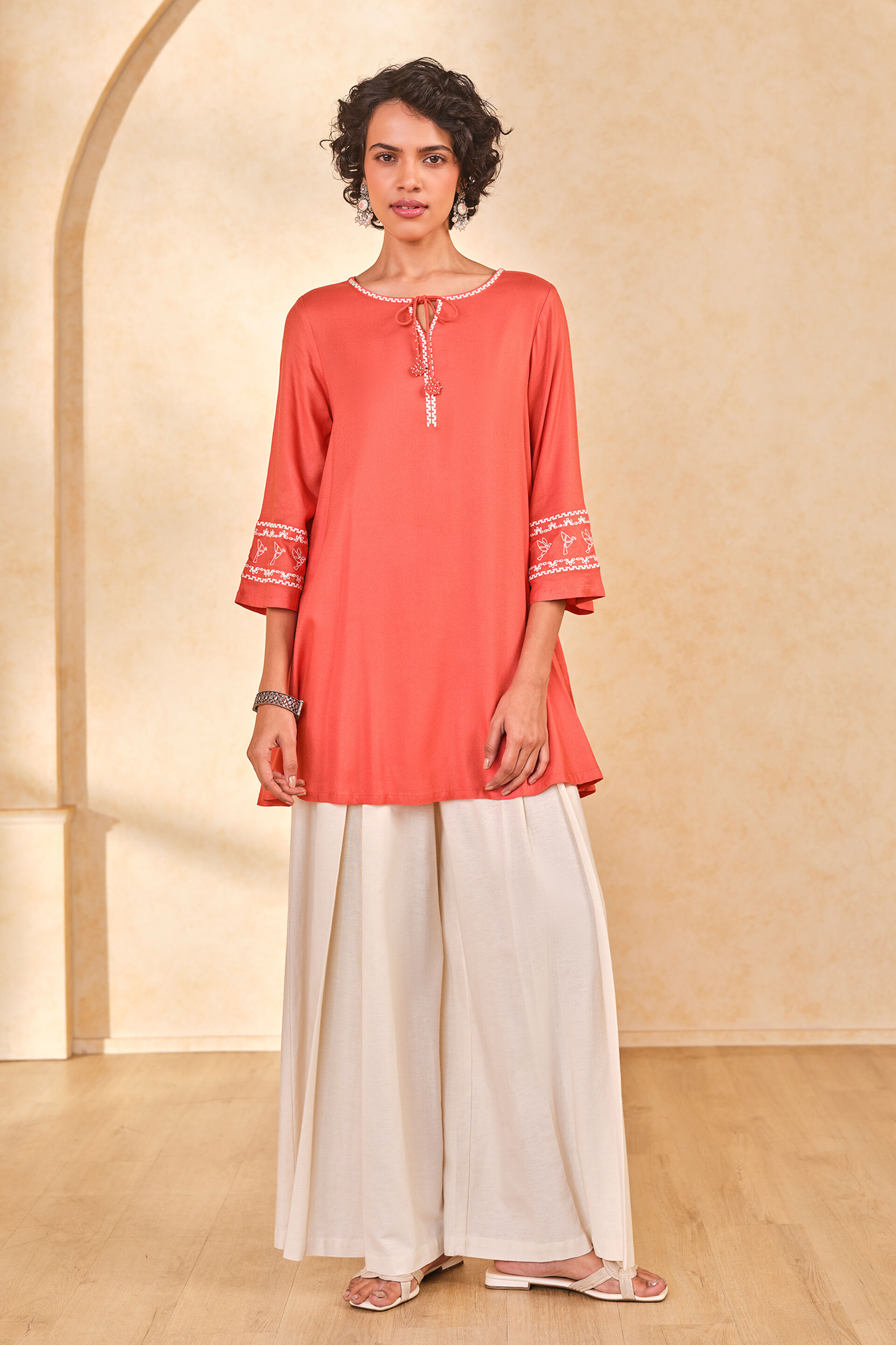 Citrus Charm Tunic, Orange, image 2