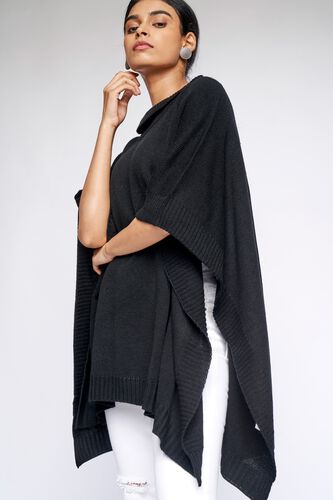 4 - Black Solid Flared Shrug, image 4