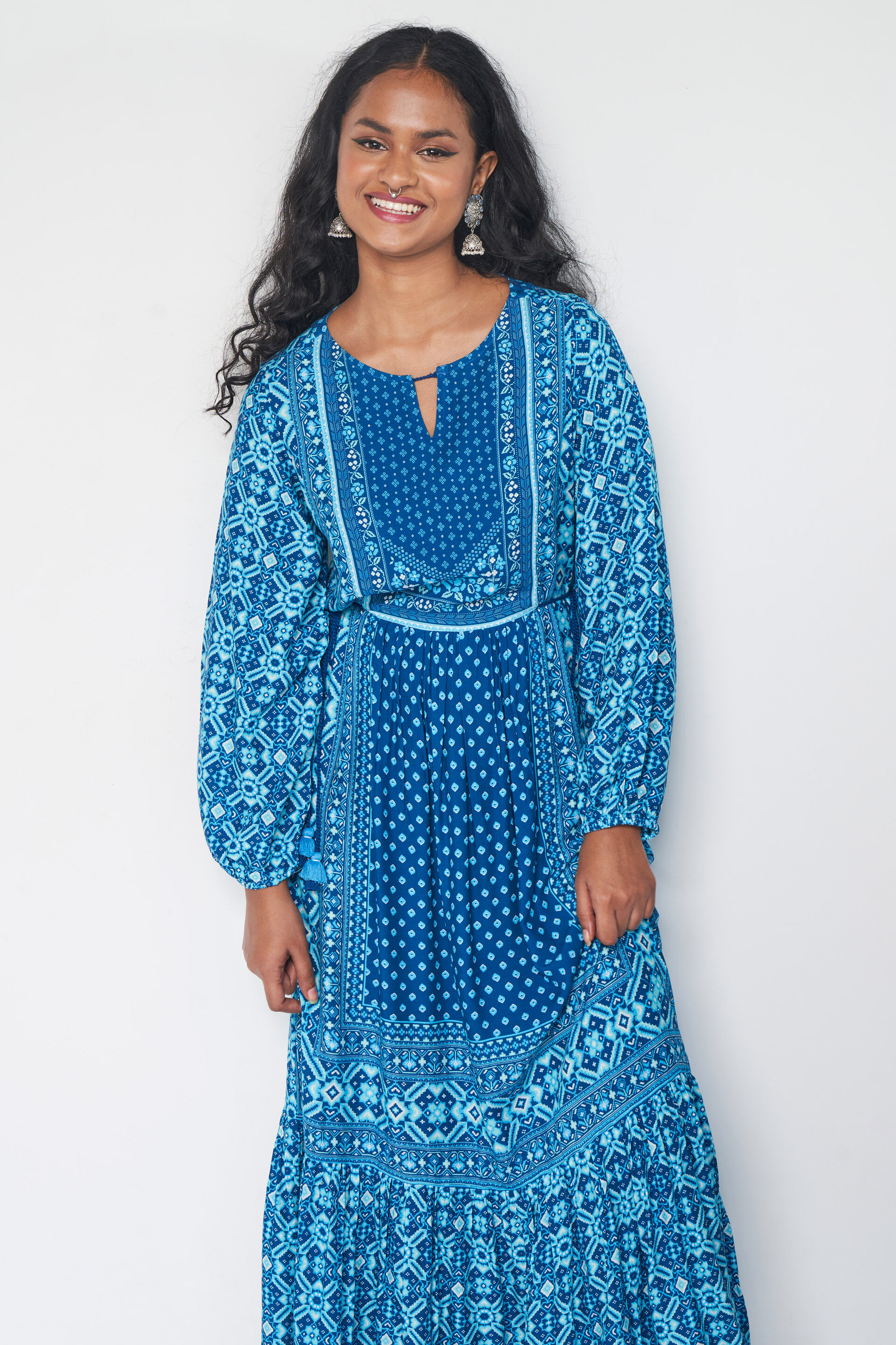 Global desi 2024 blue maxi dress