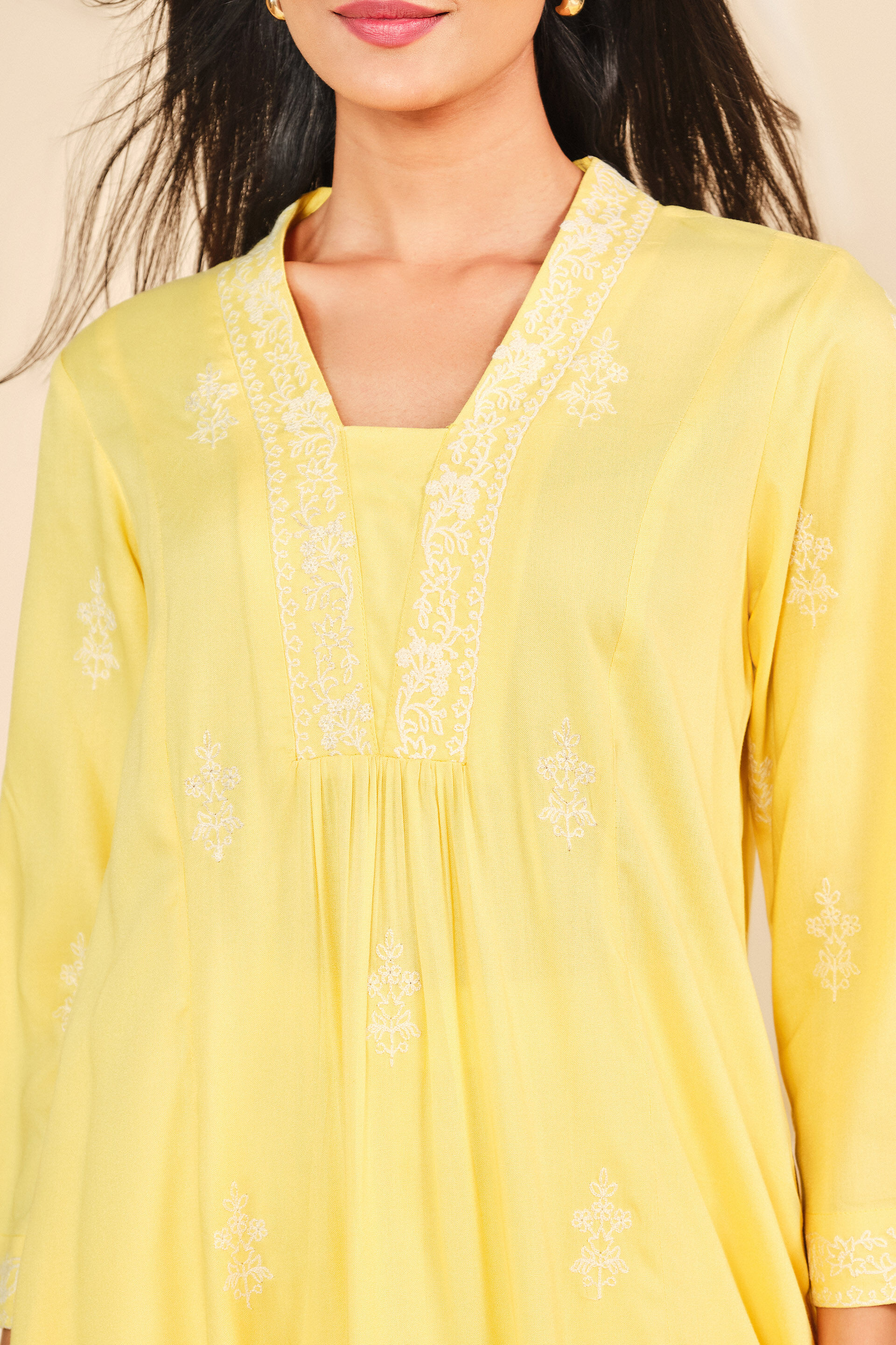 Yellow Bahar Kurta, Yellow, image 4