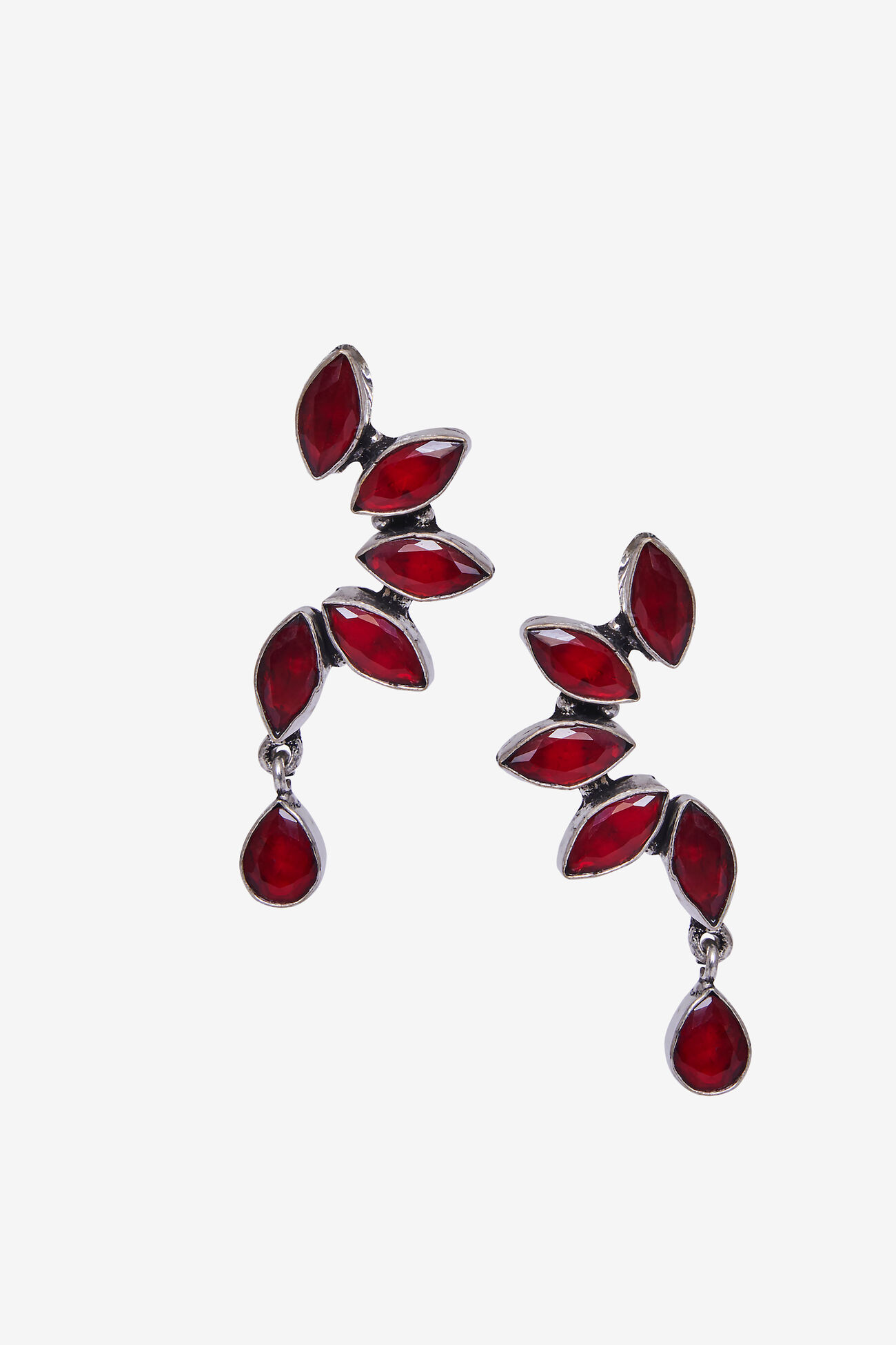 Red Post And Back Earring, , image 1
