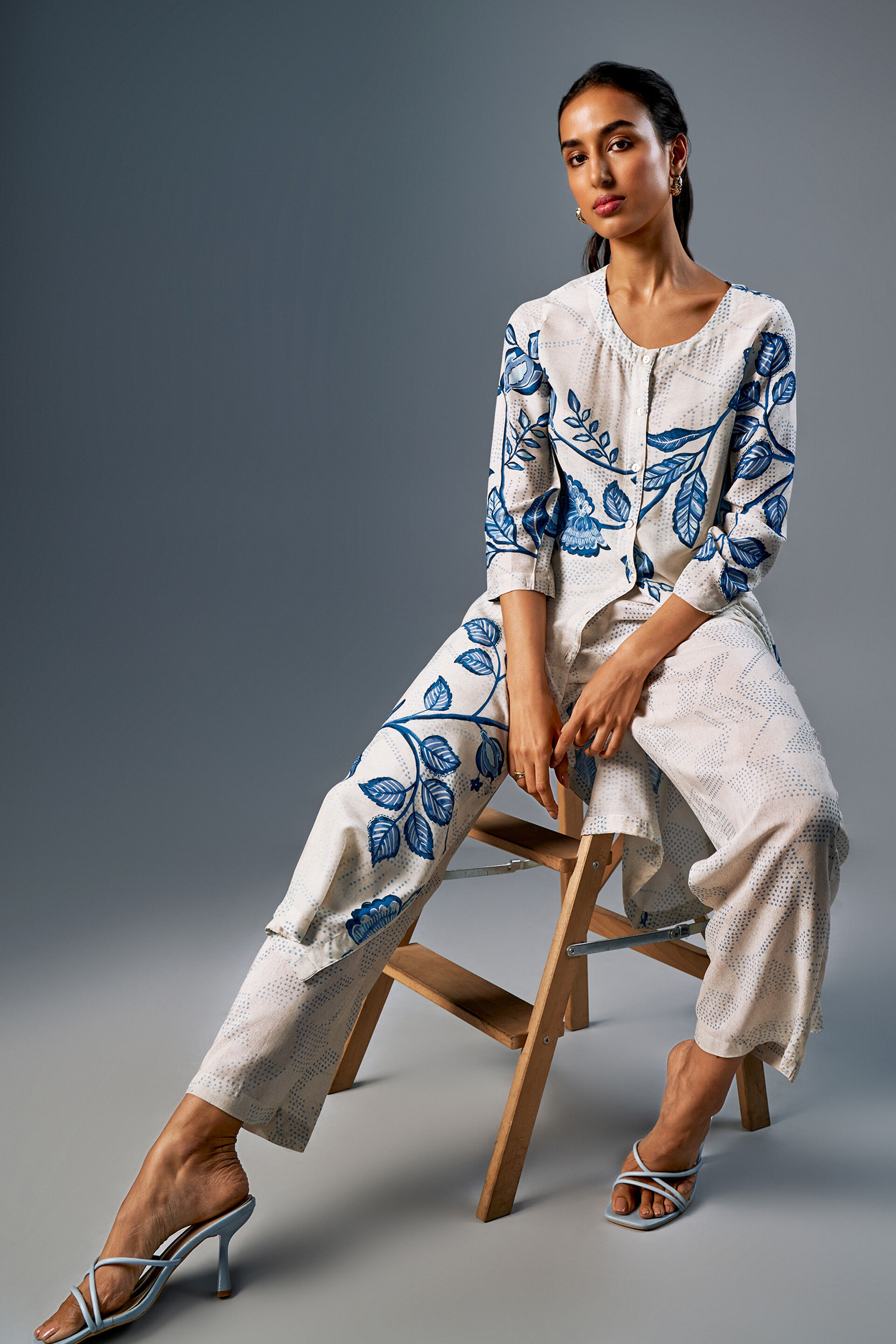 Bahara White Kurta Set, Off White, image 7