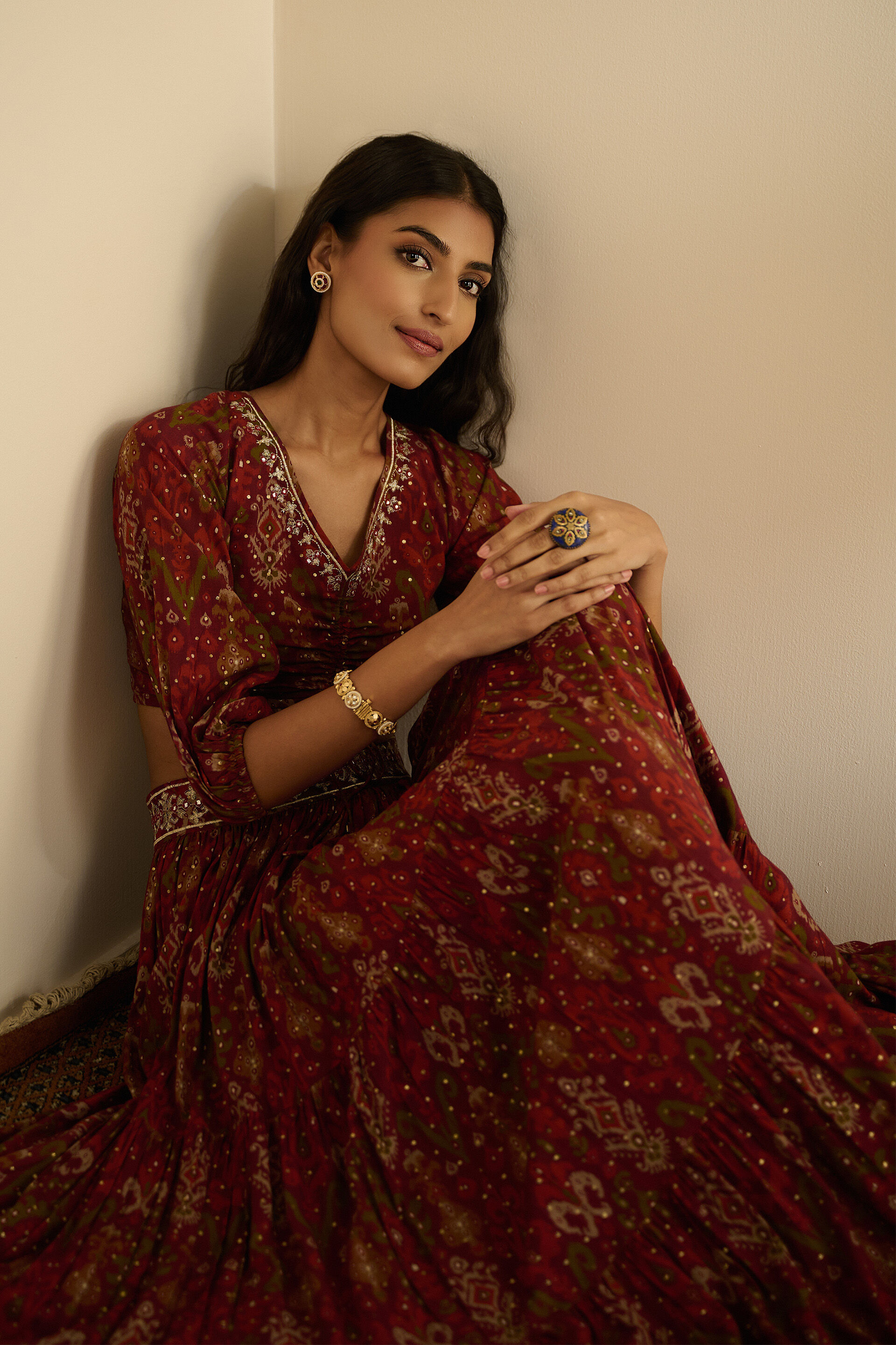 Taraash Rust Co-ord Set, Rust, image 8