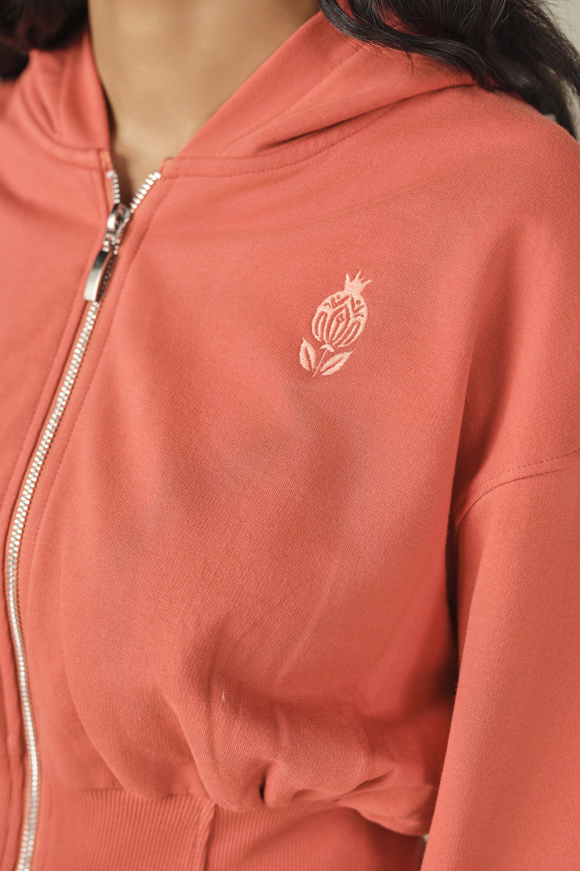 Solid Hoodie in Rust, Rust, image 2