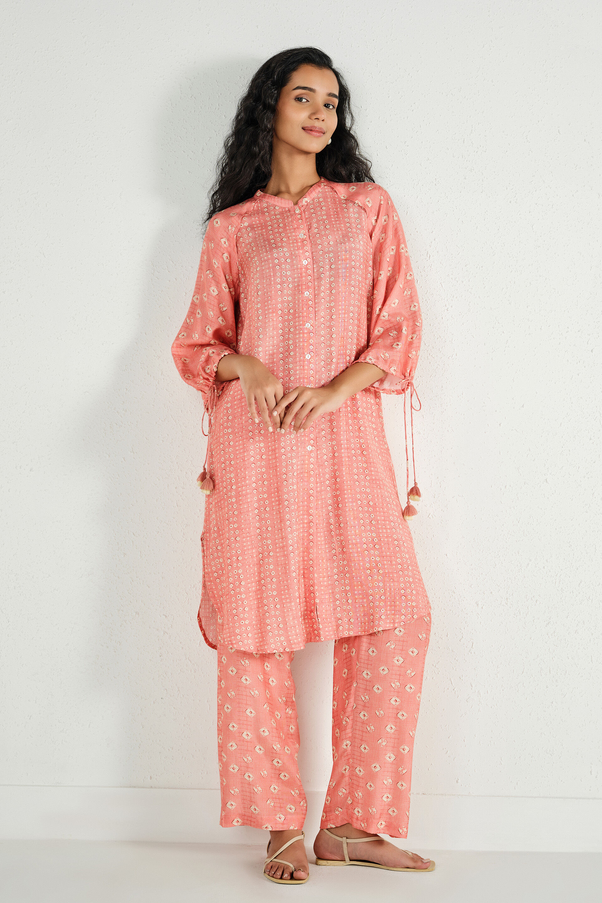 Navya Printed Kurta Set, Pink, image 3