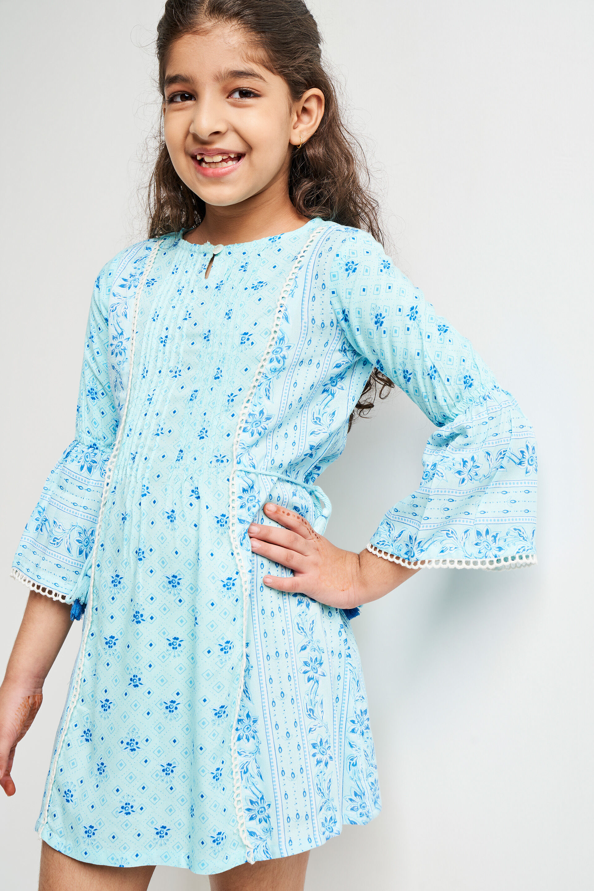 Light Blue Solid Straight Dress, Light Blue, image 2