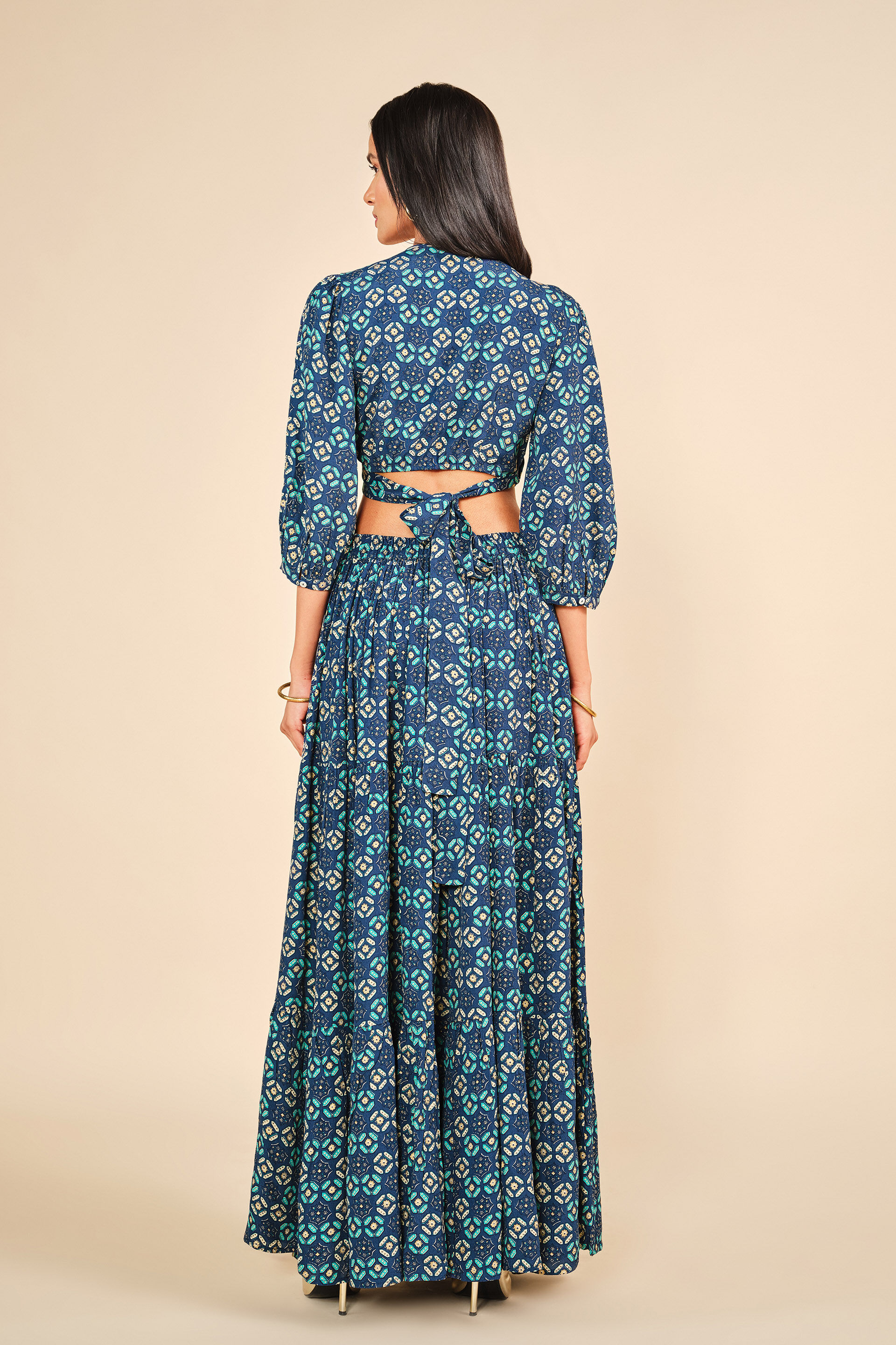 Shaam Suhaana Skirt Set, Blue, image 6