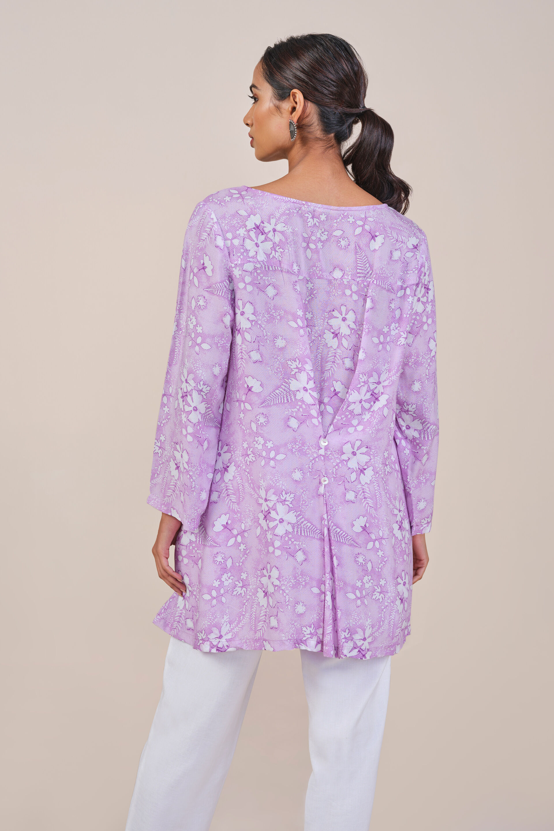 Lilac Floral Top, Lilac, image 5