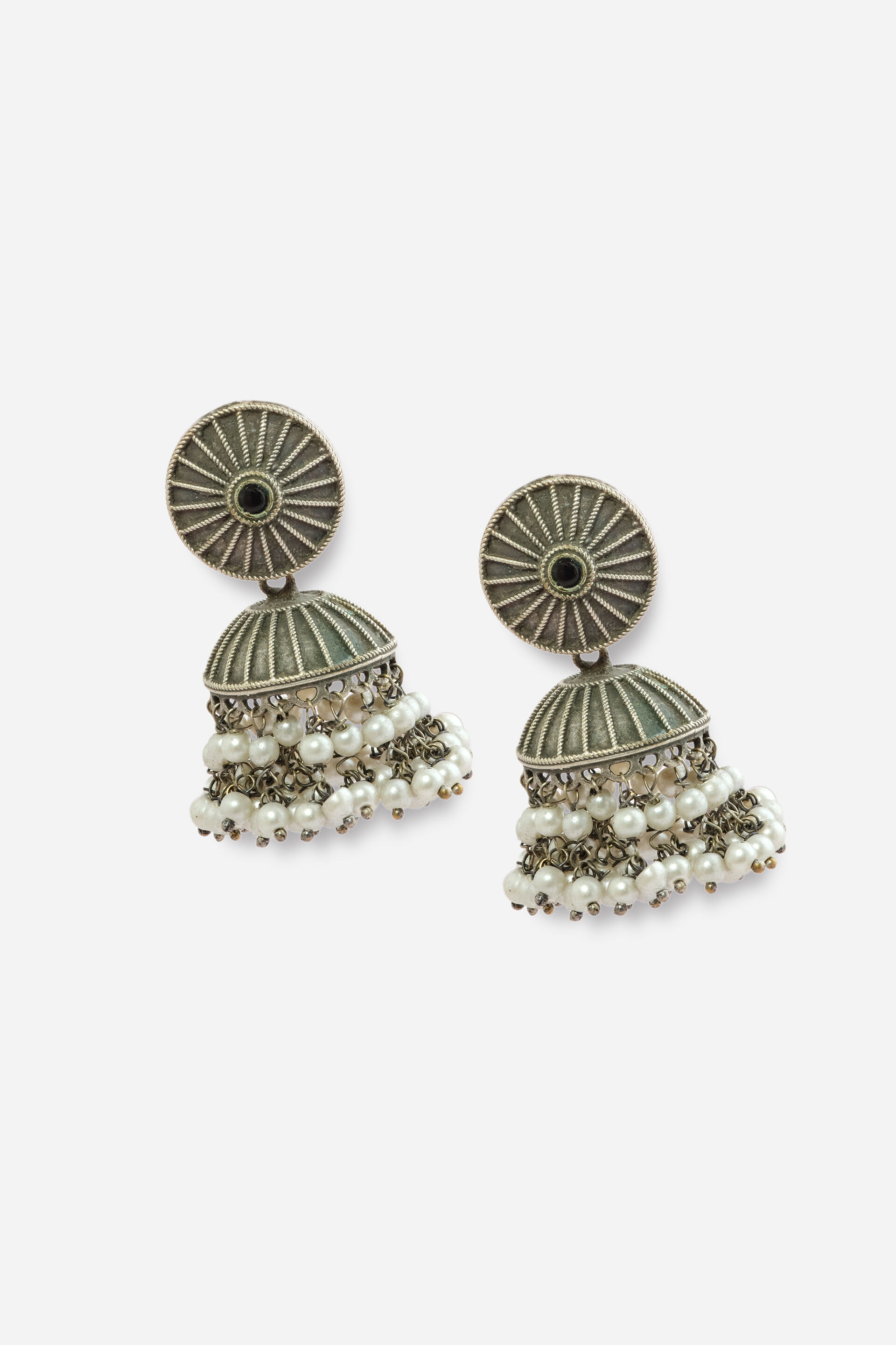 Silver Jhumka Earrings, , image 2