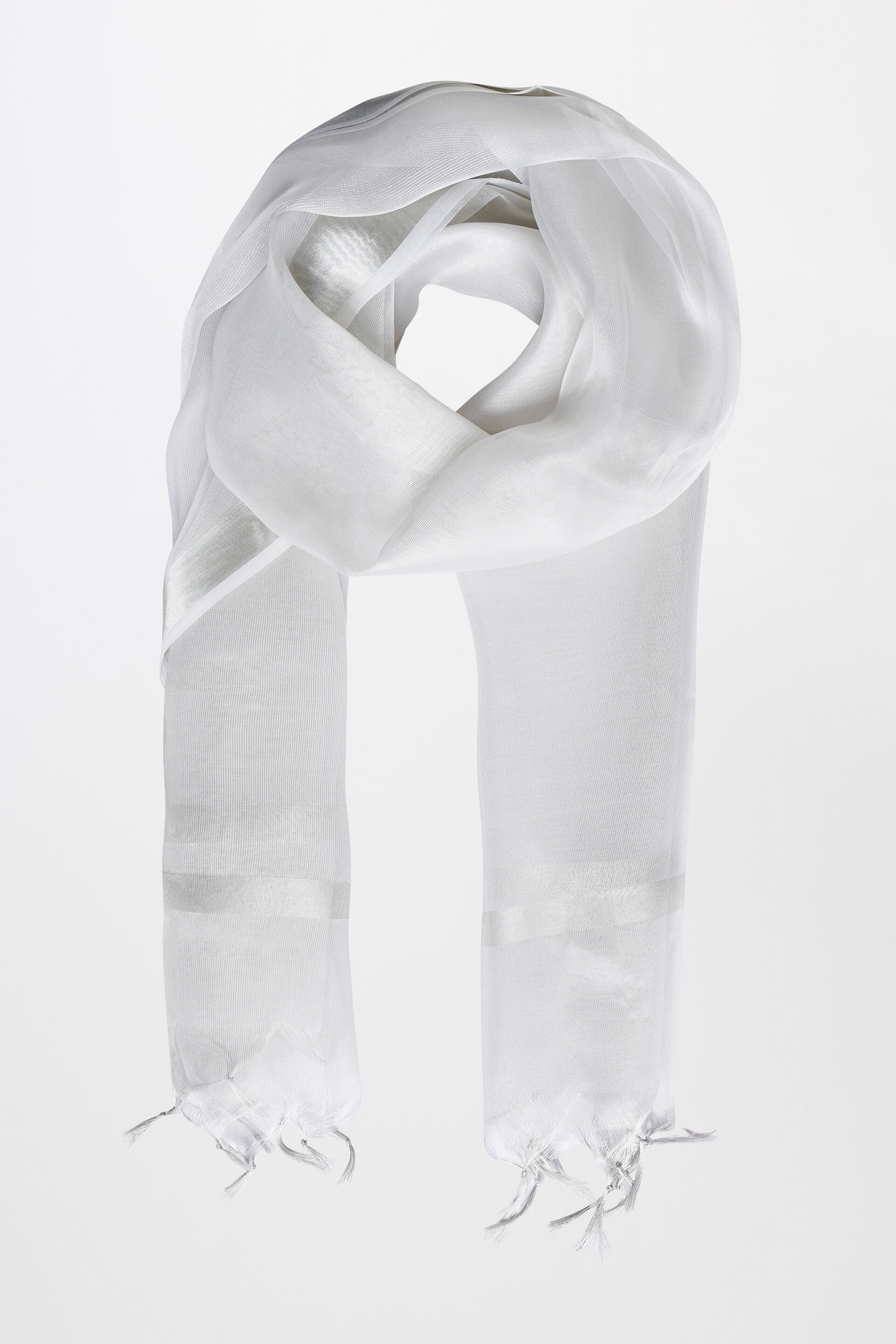 Off White Organza Scarf