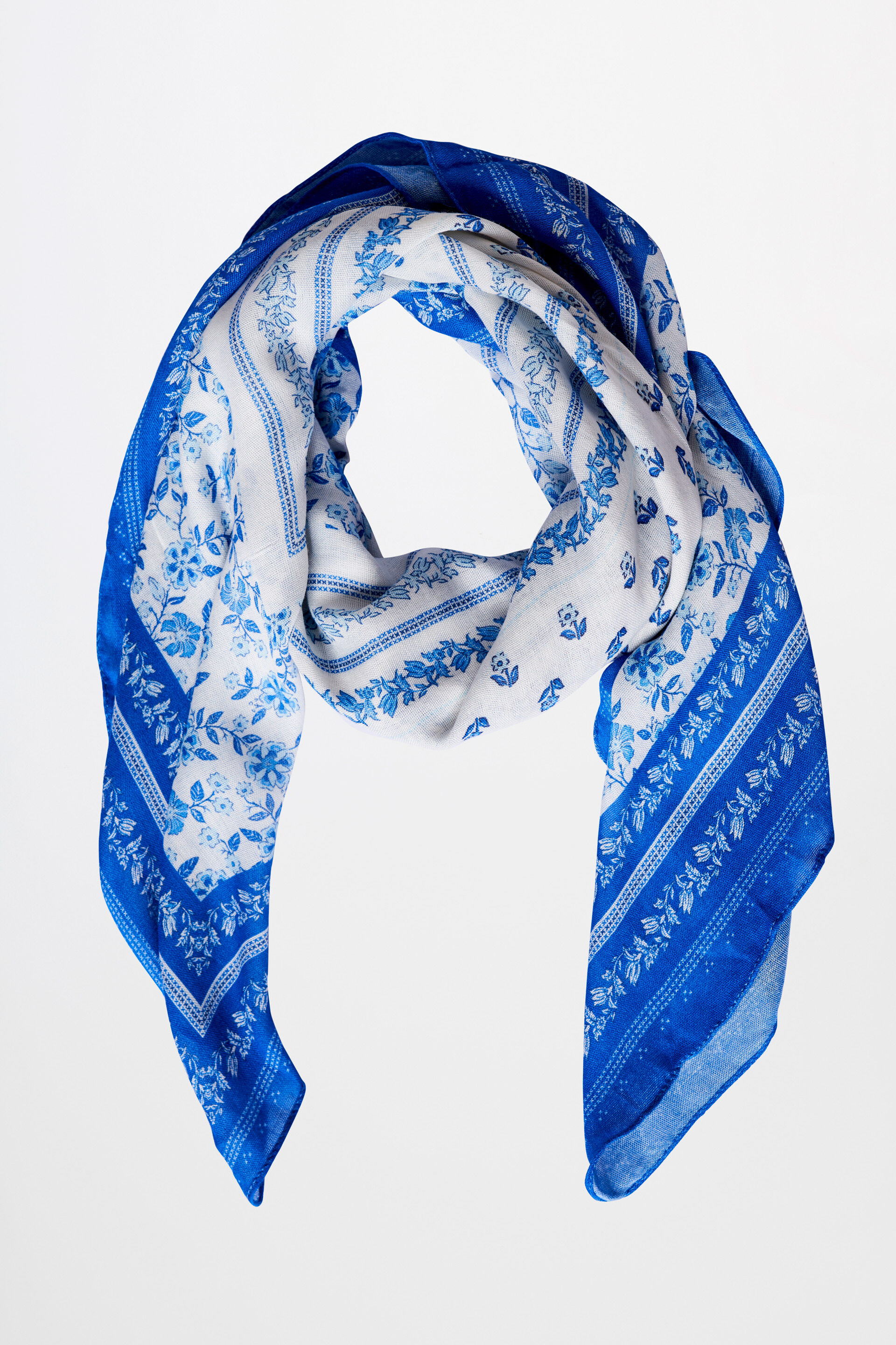 Blue Viscose Scarf
