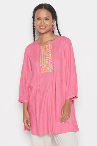 Rosie Embroidered Top, Pink, image 1