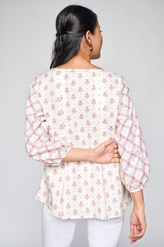 6 - Pink Gathers or Pleats Straight Top, image 6
