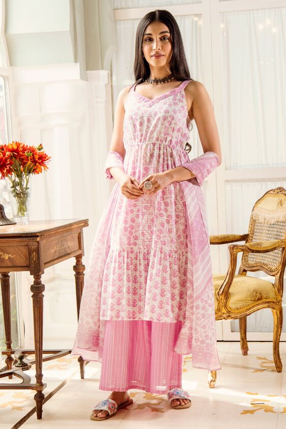 1 - Lilac Floral Fit and Flare Suit, image 1