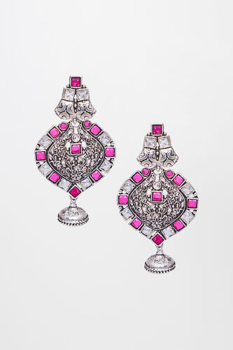 Pink Stone-Studded Earring, , image 1