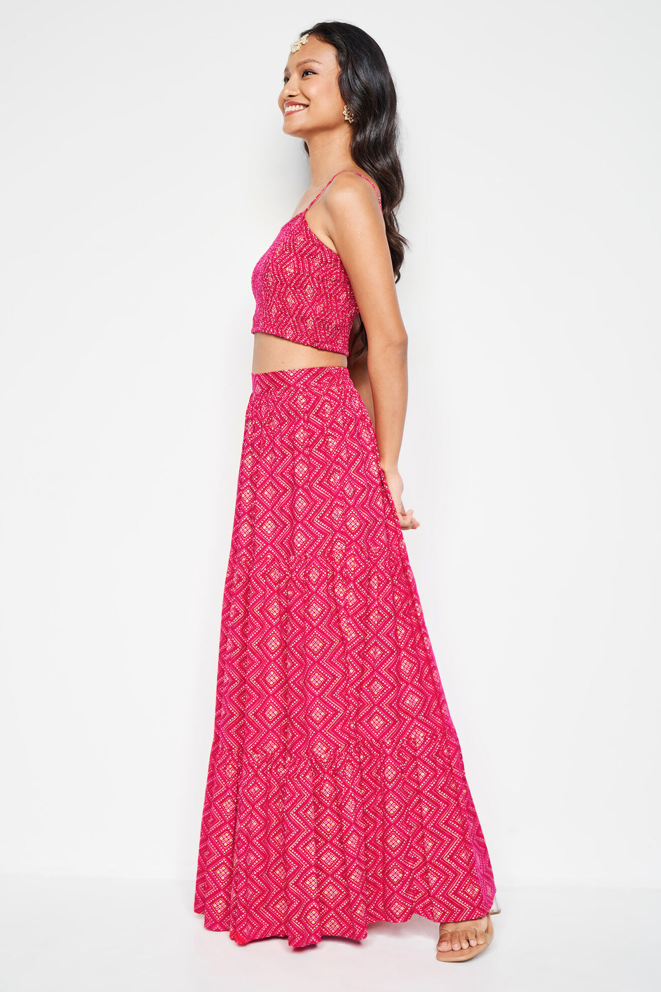 Golapi Skirt Set, Pink, image 7