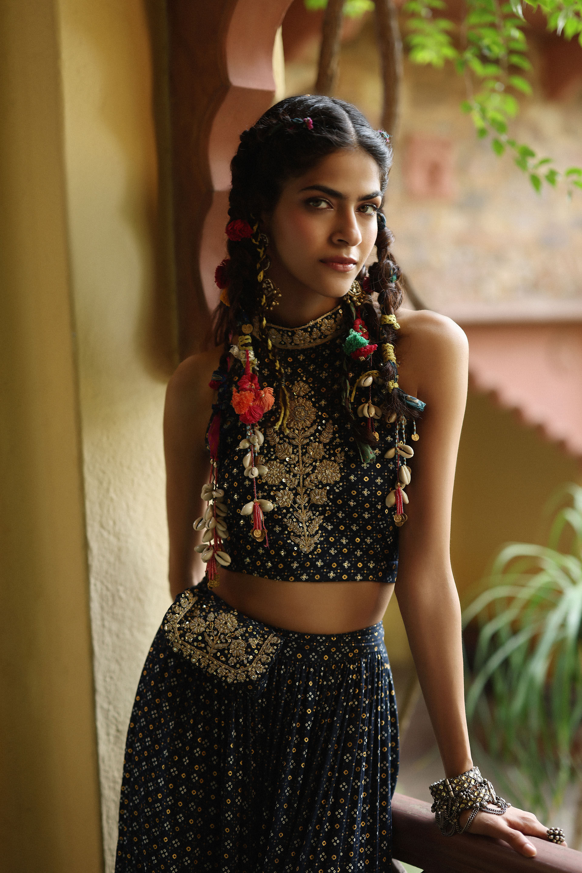 Aatishbaazi Skirt Set, Blue, image 2