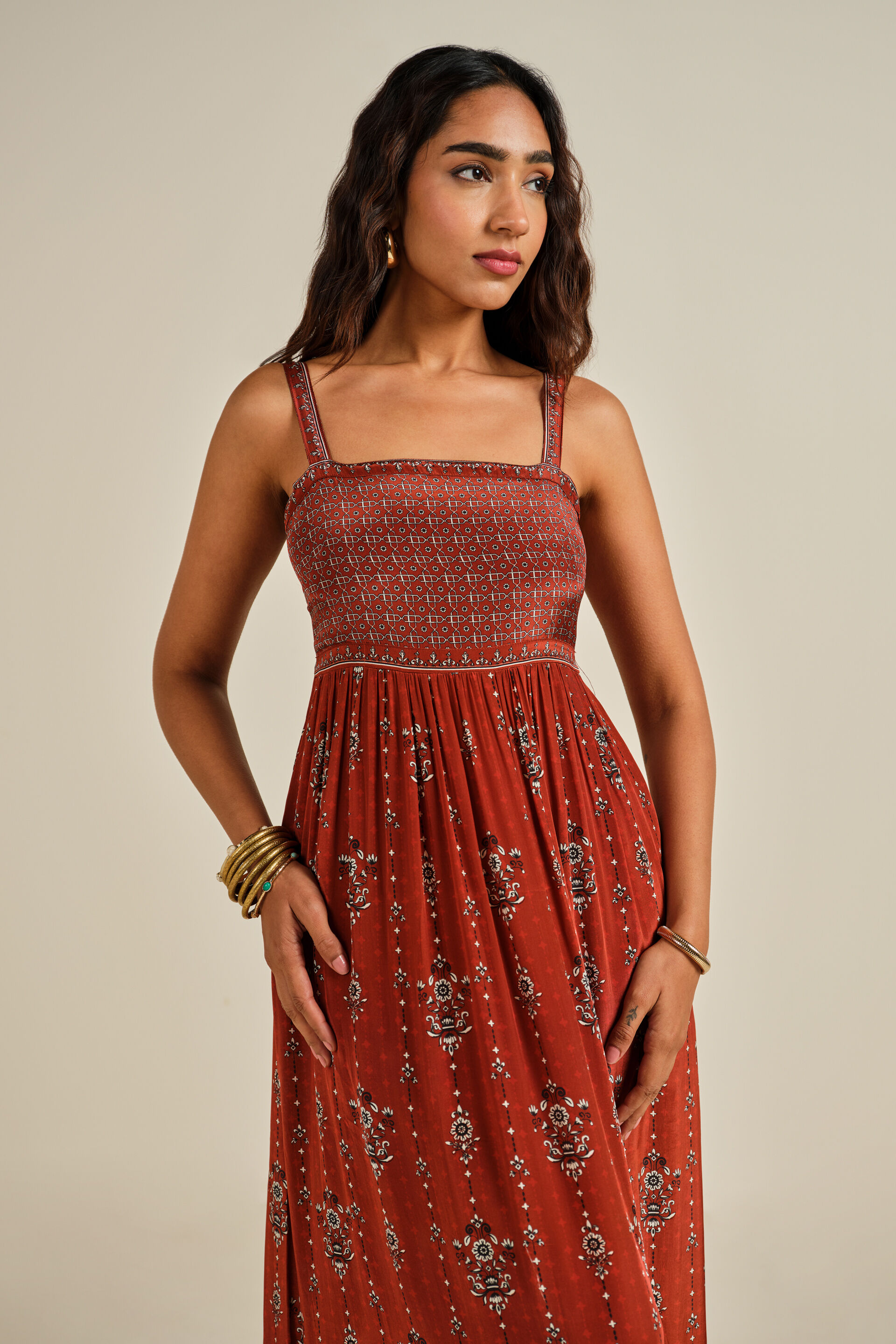 Rust Jhoom Dress, Rust, image 4
