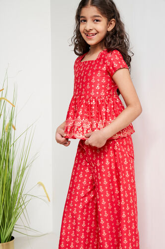 Hot Pink Ethnic Motifs Smocking Set, Hot Pink, image 4