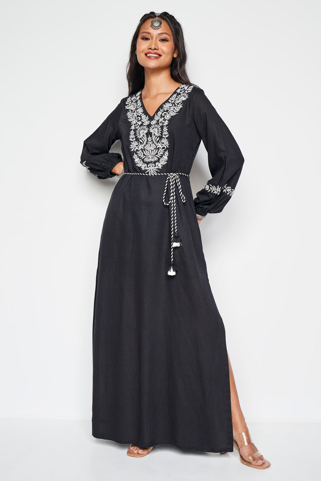 Priyotama Maxi Dress, Black, image 1