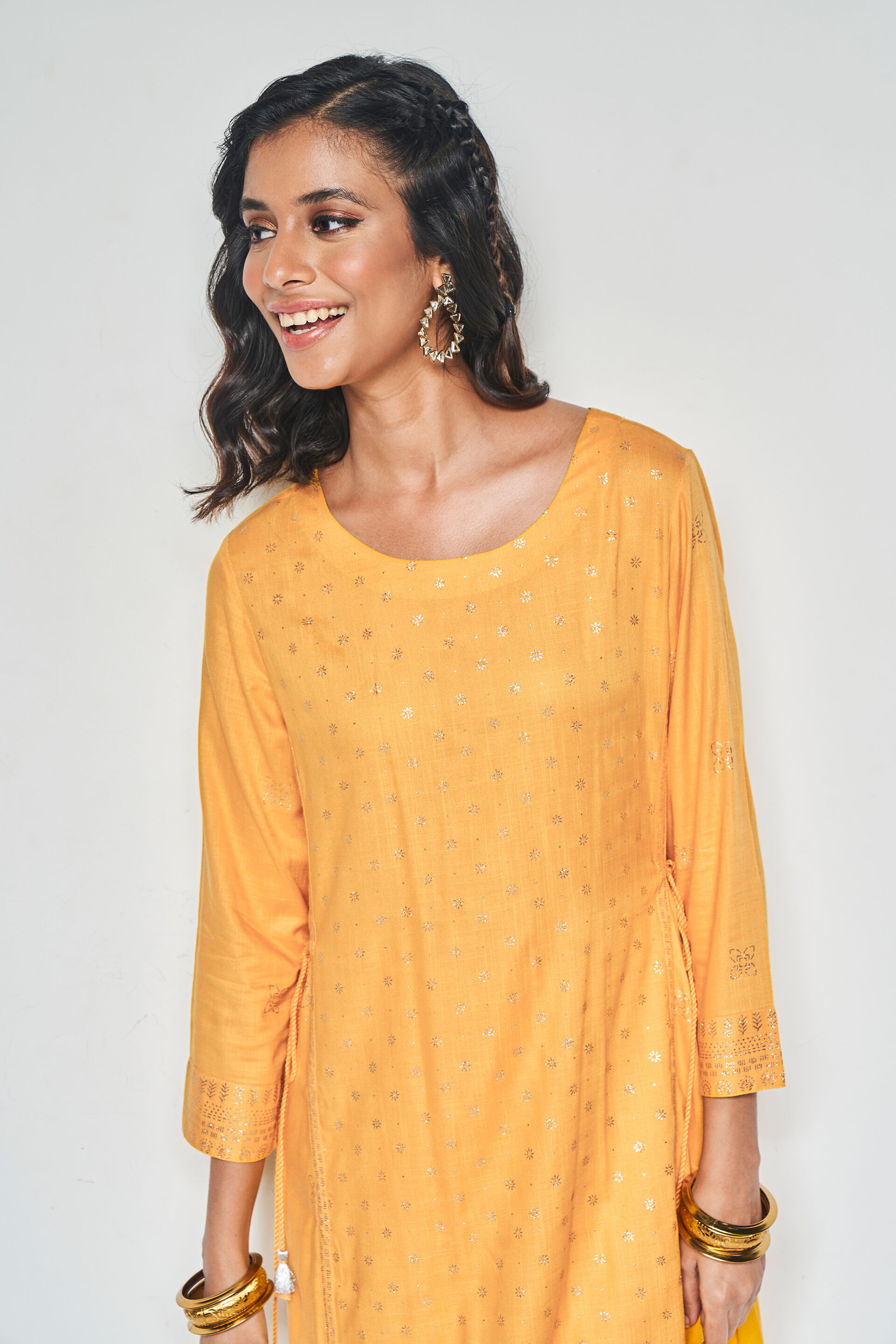 Sunshine Kurta Set, Mustard, image 2