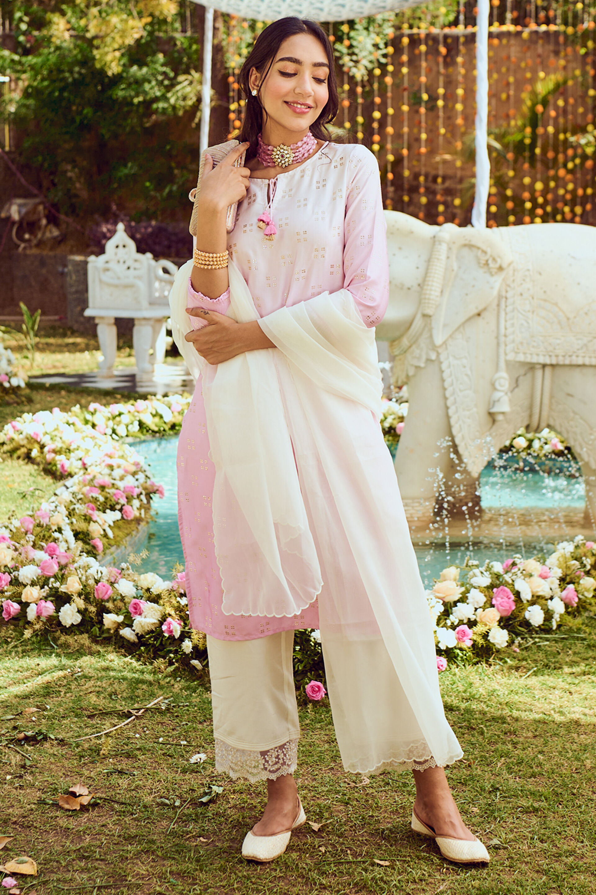Global desi off white kurta new arrivals
