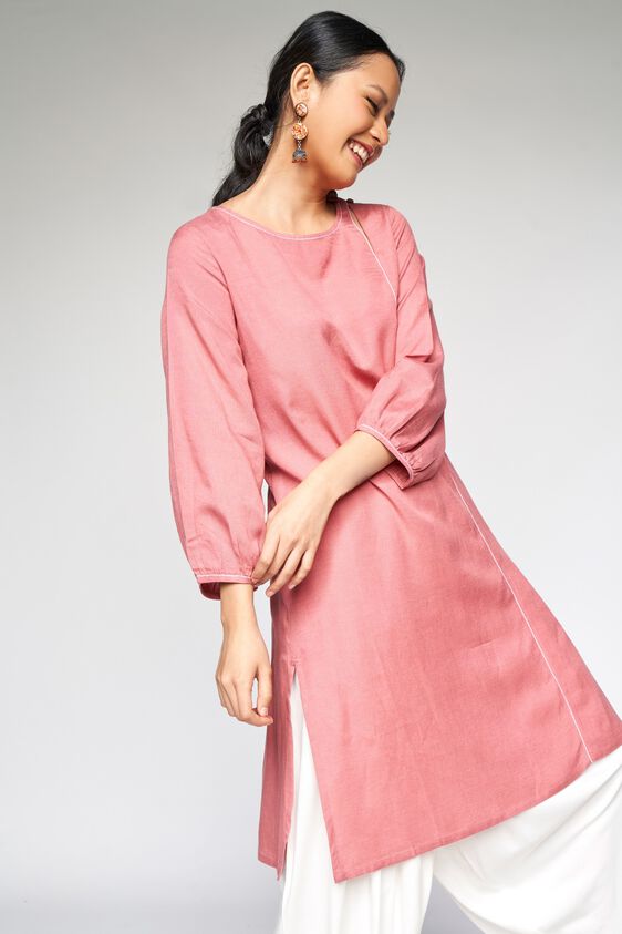 3 - Pink Trims A-Line Tunic, image 3
